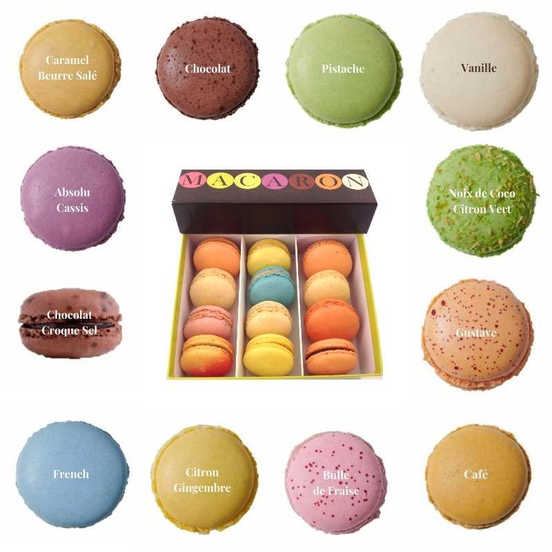 Boite de 12 macarons sucrés par l'Invithé Gourmand Boite de 12 macarons sucrés par l'Invithé Gourmand